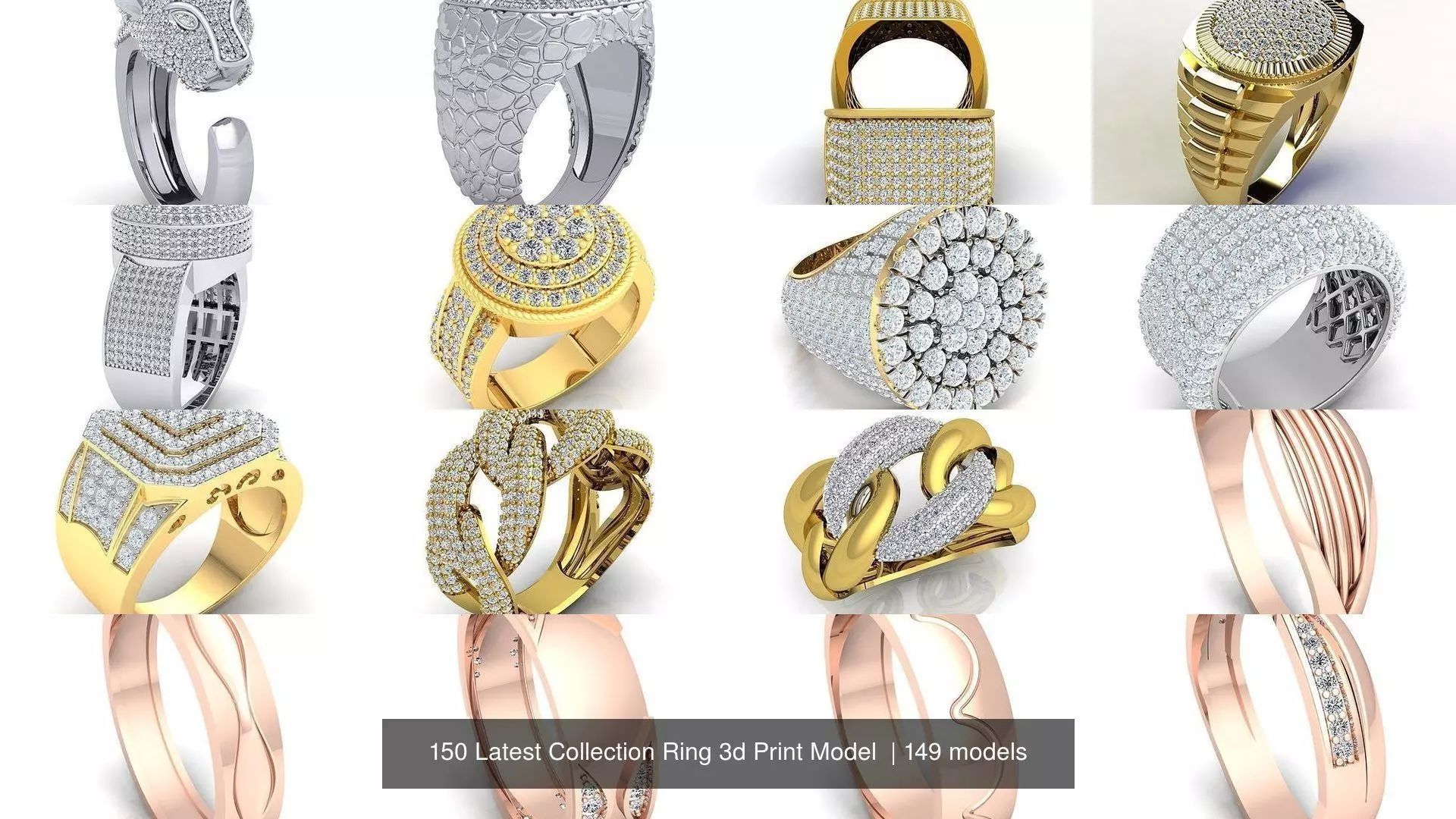 150 Latest Collection Ring 3d Print Model  _1