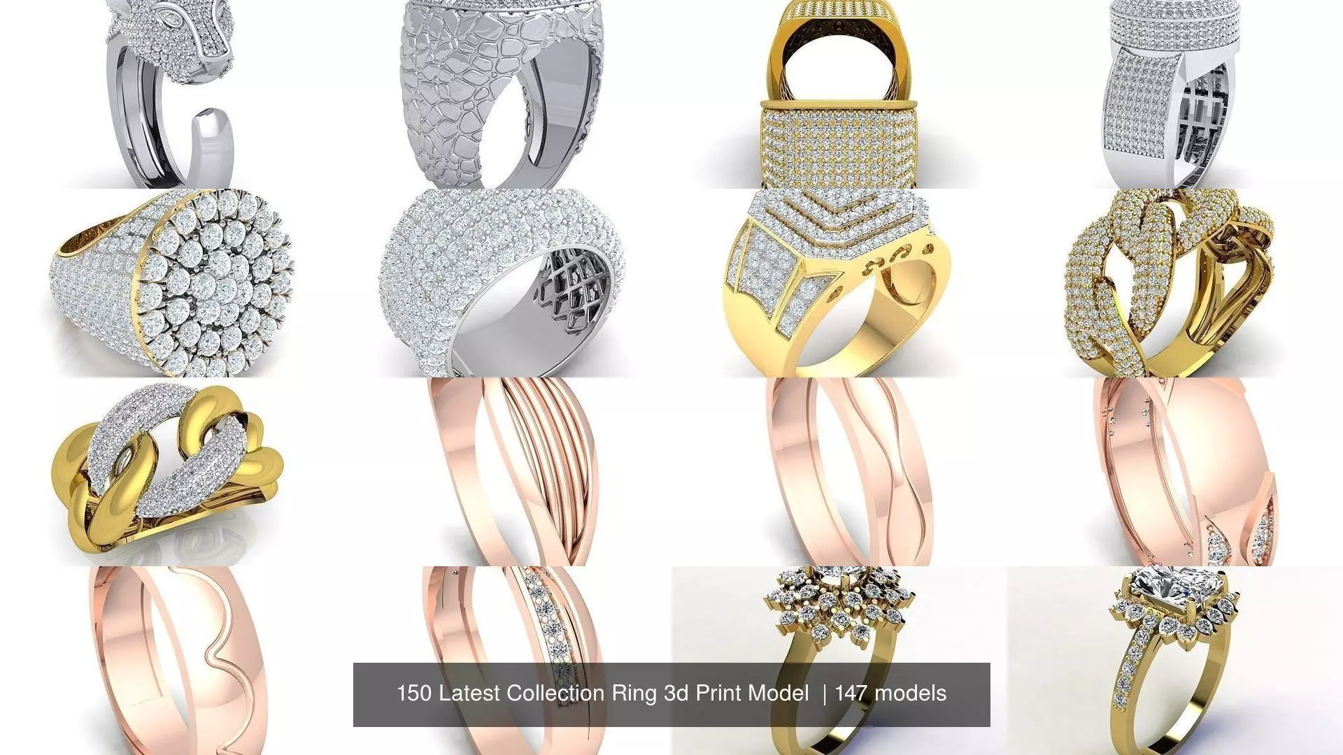 150 Latest Collection Ring 3d Print Model  _4