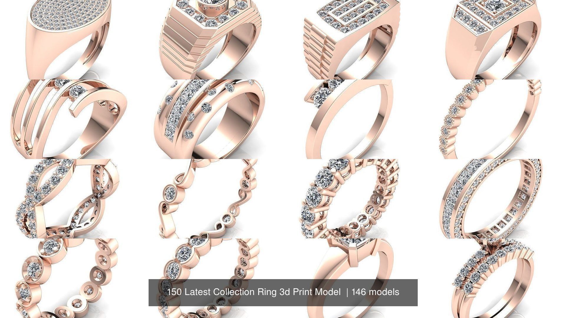 150 Latest Collection Ring 3d Print Model  _66