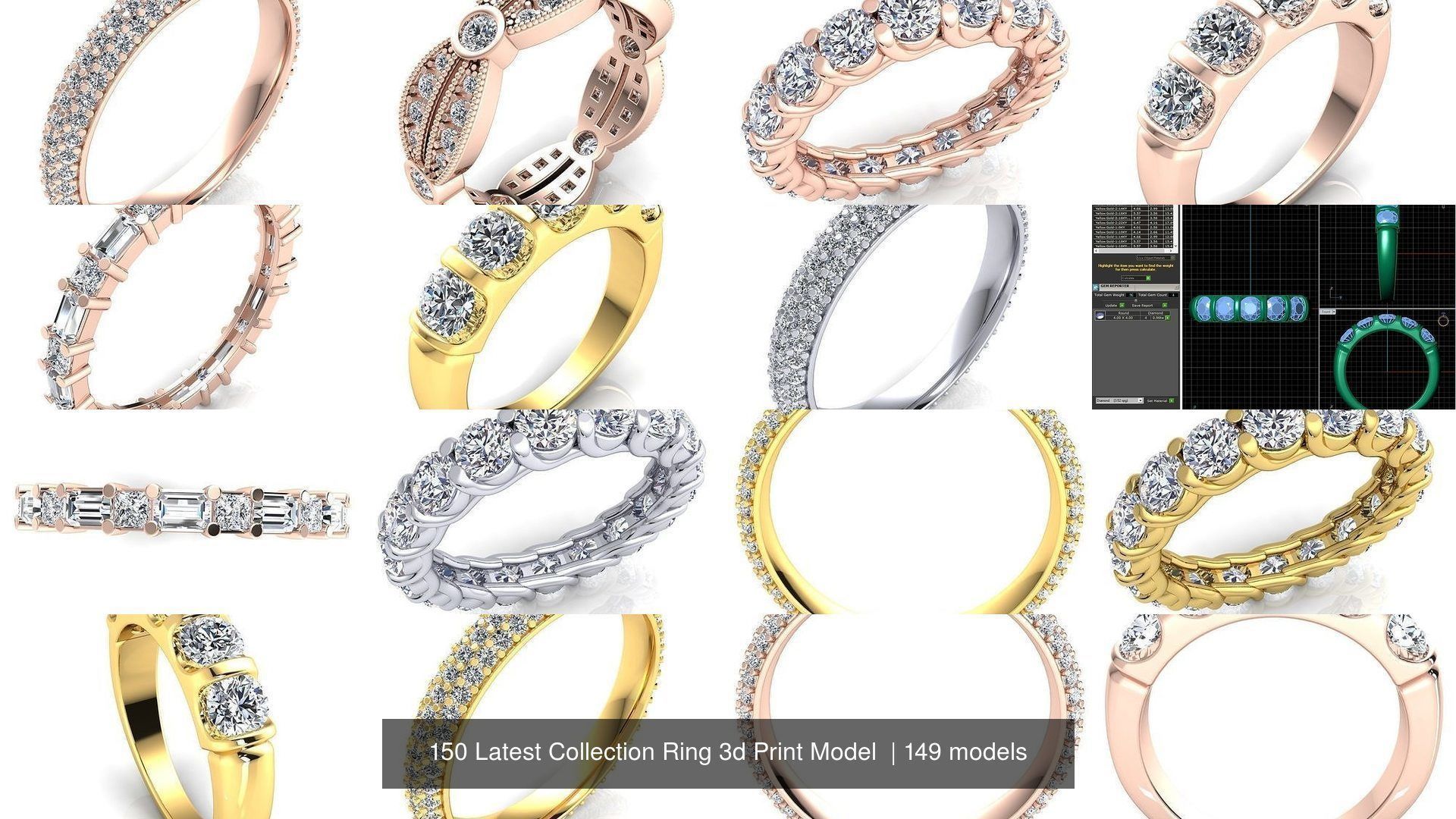 150 Latest Collection Ring 3d Print Model  _91