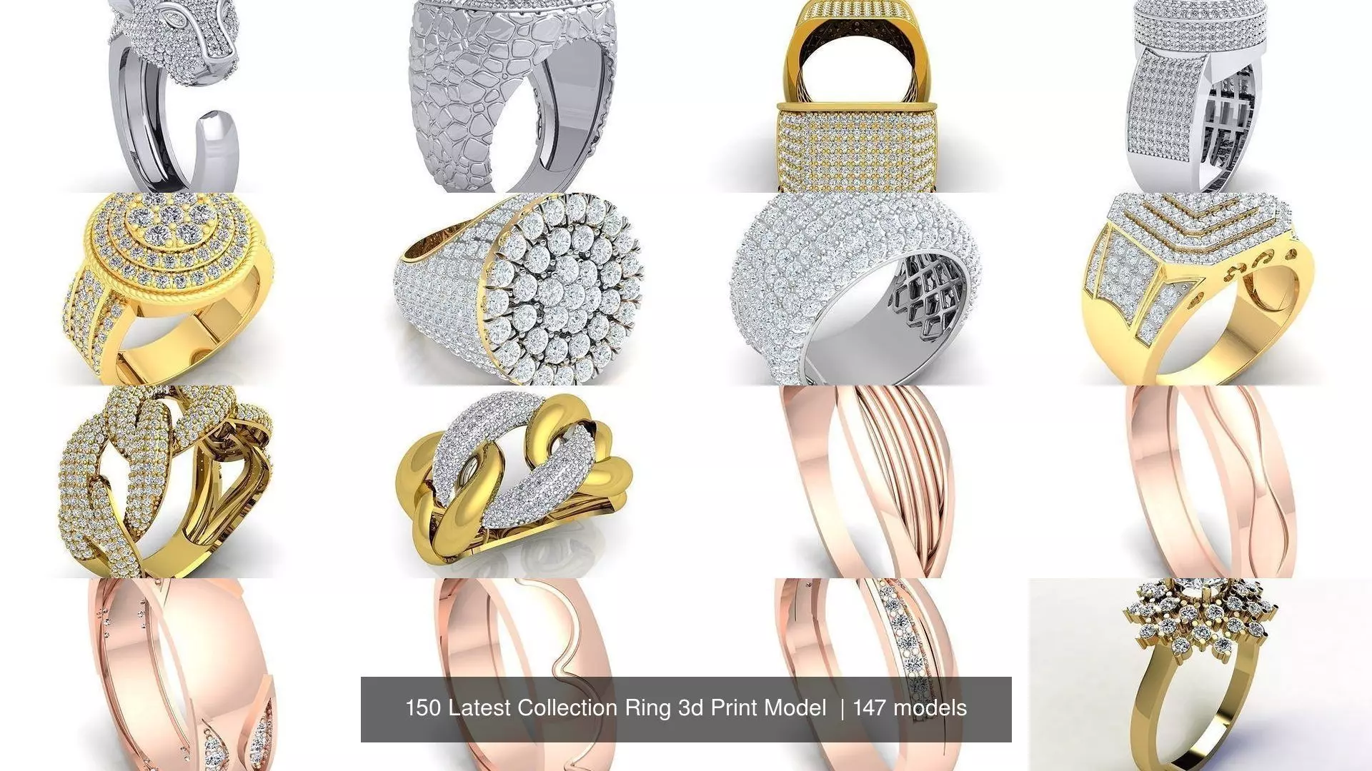 150 Latest Collection Ring 3d Print Model  _3