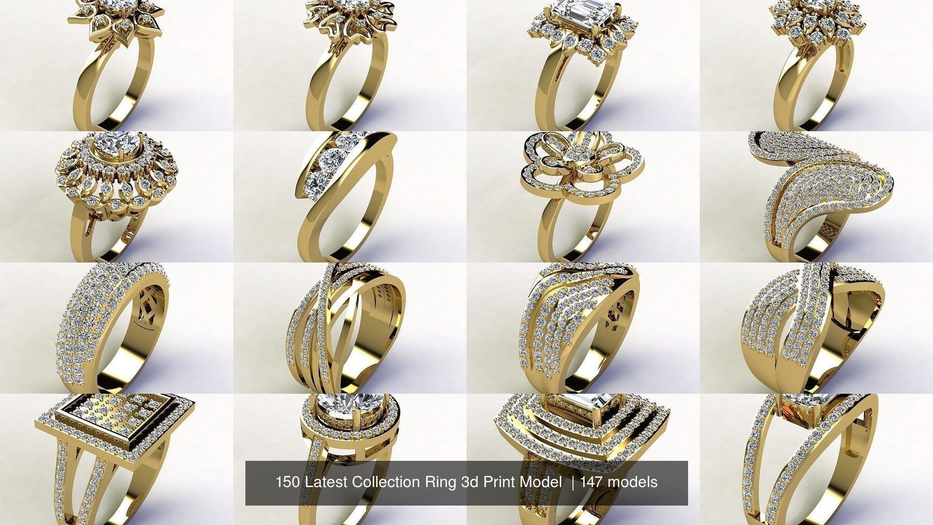 150 Latest Collection Ring 3d Print Model  _33