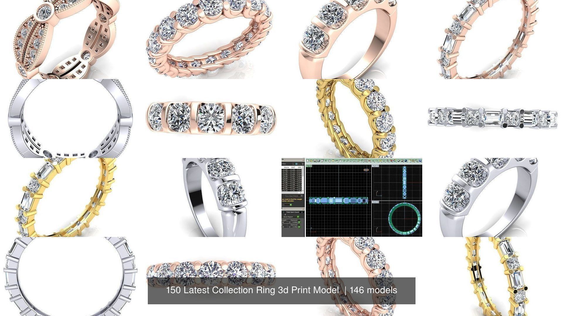 150 Latest Collection Ring 3d Print Model  _92