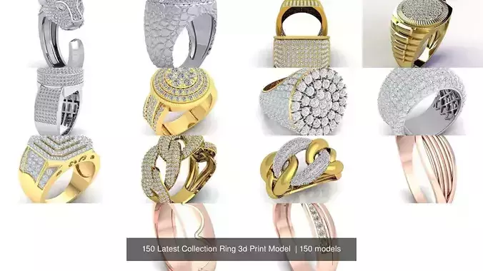150 Latest Collection Ring 3d Print Model  