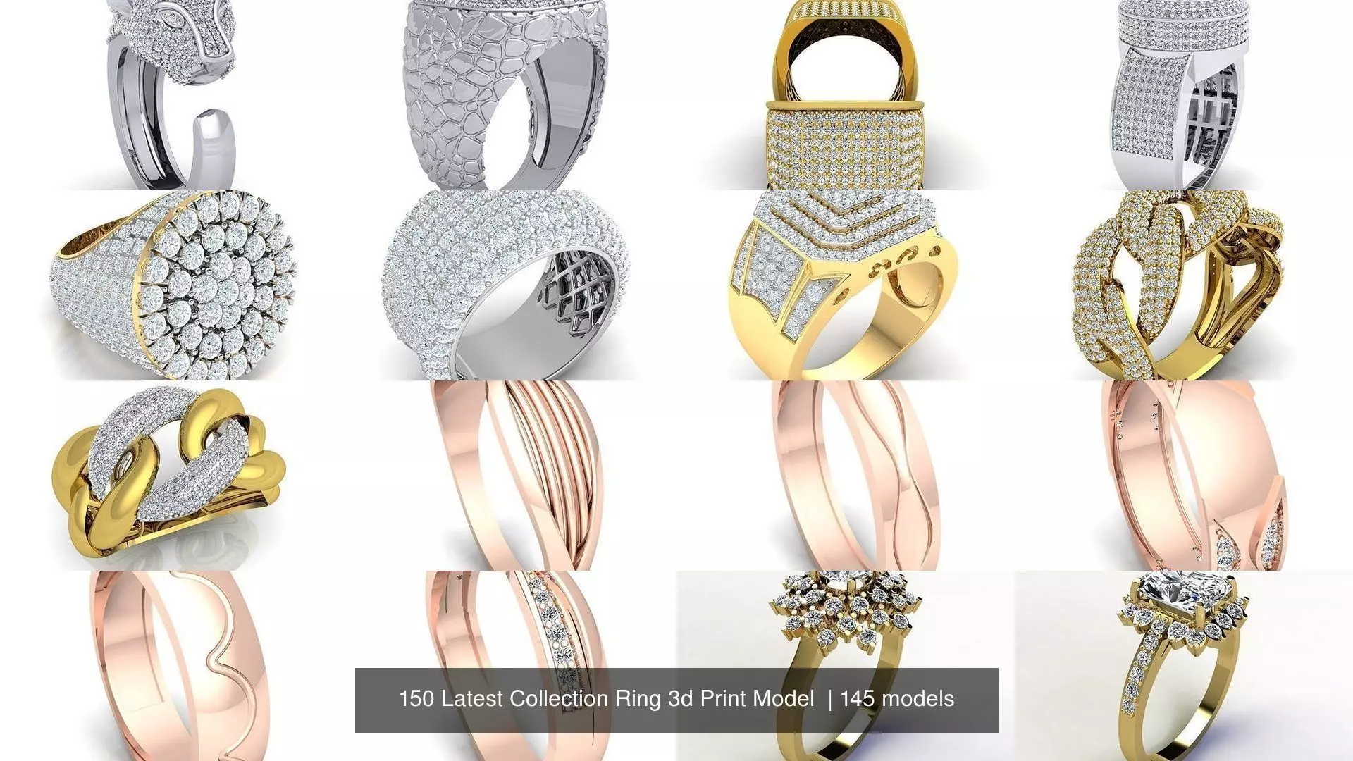 150 Latest Collection Ring 3d Print Model  _9