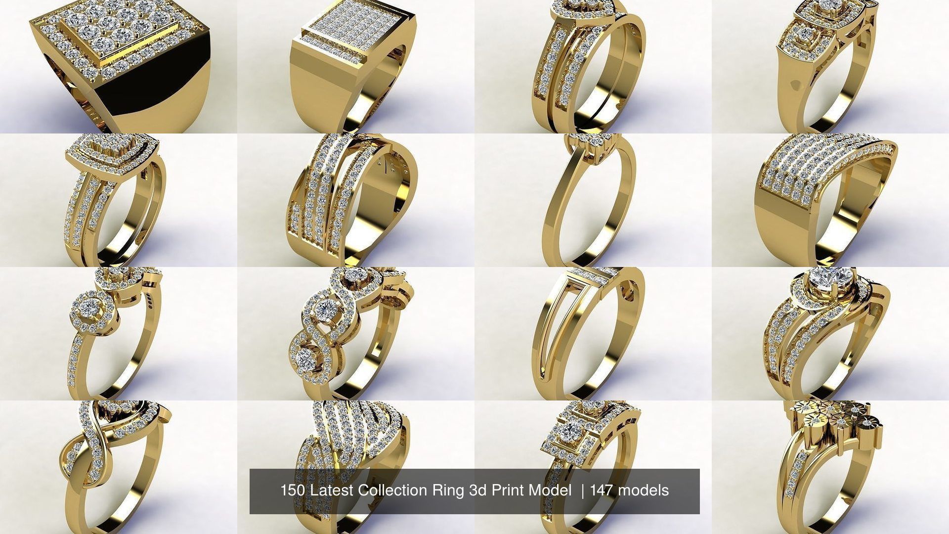 150 Latest Collection Ring 3d Print Model  _23