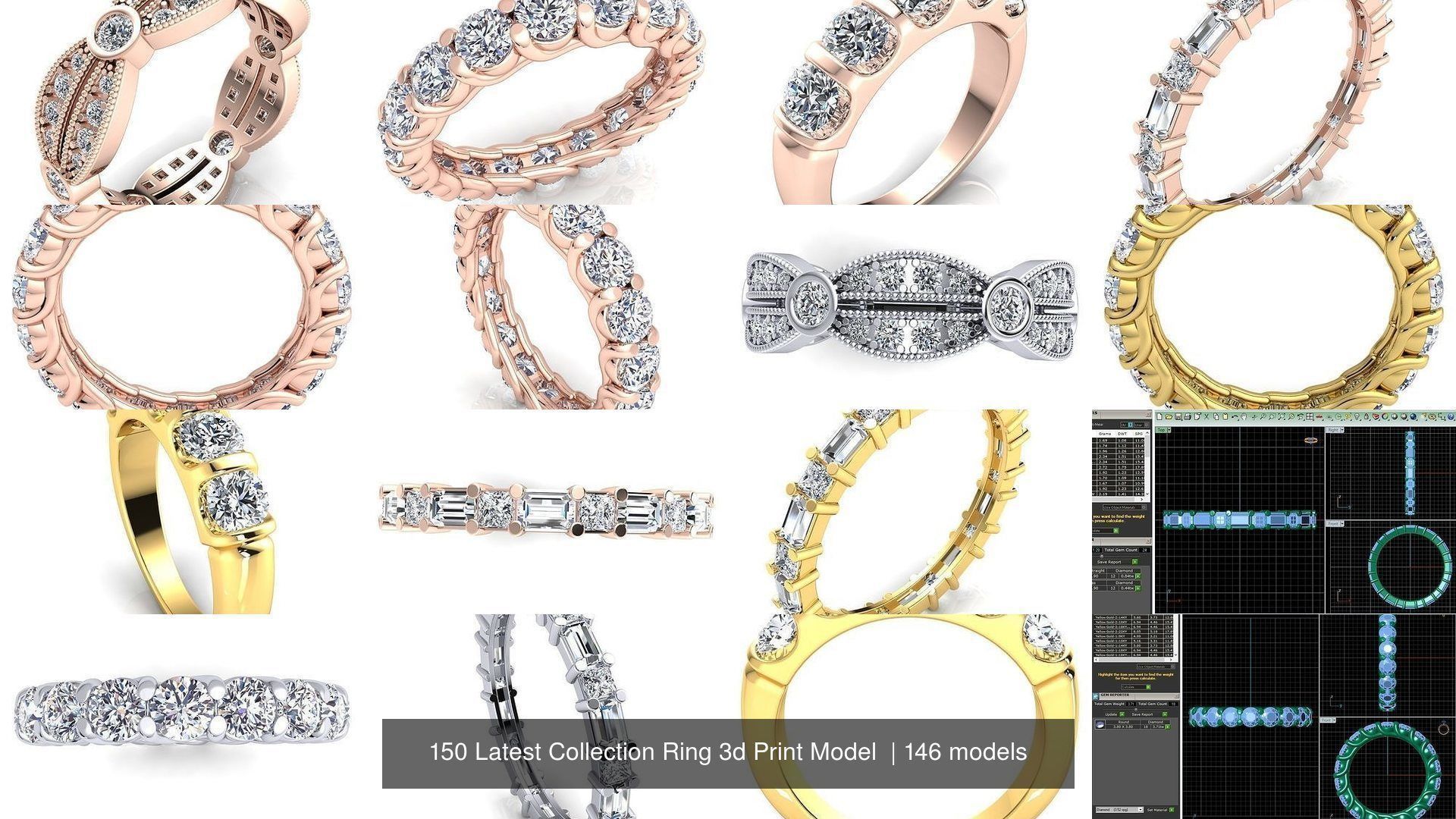 150 Latest Collection Ring 3d Print Model  _93