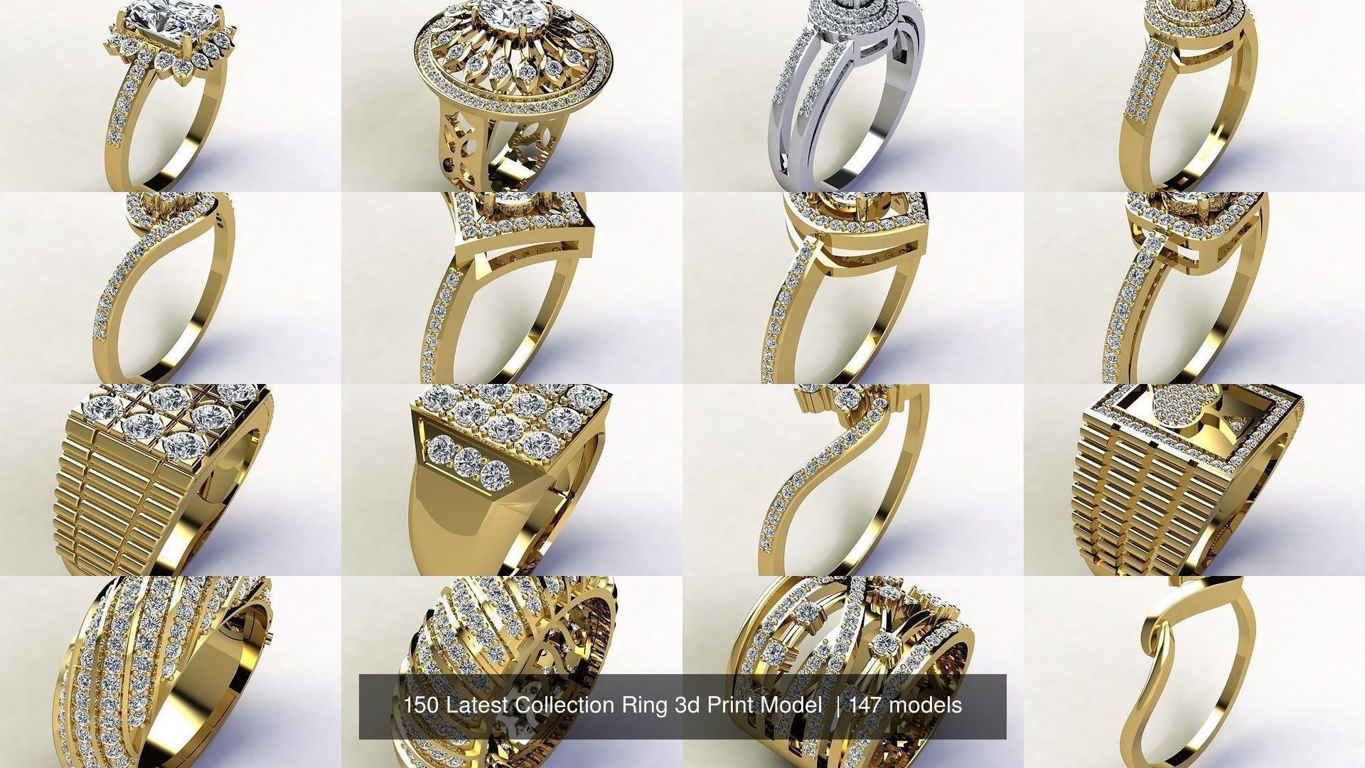 150 Latest Collection Ring 3d Print Model  _12