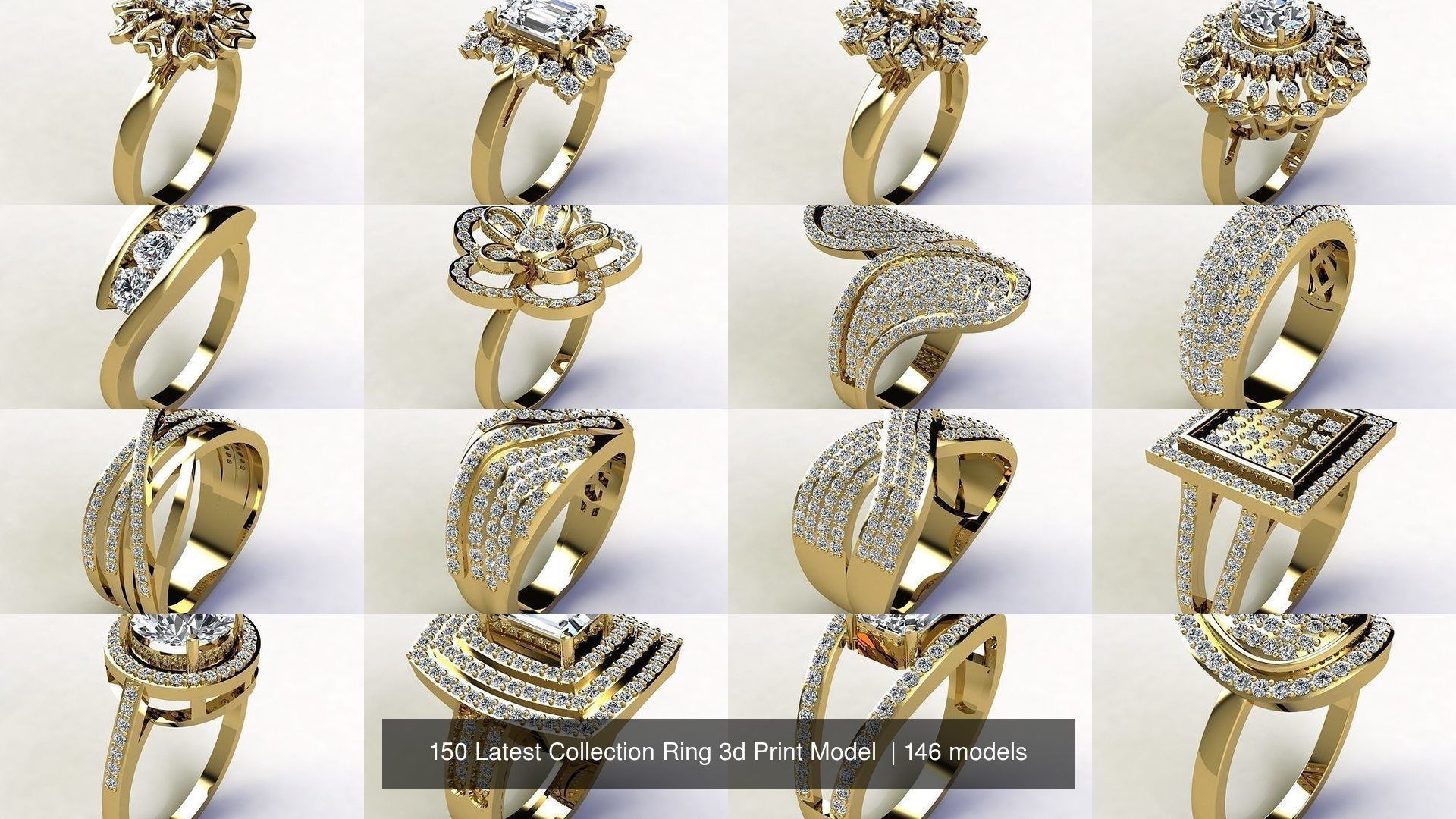 150 Latest Collection Ring 3d Print Model  _37
