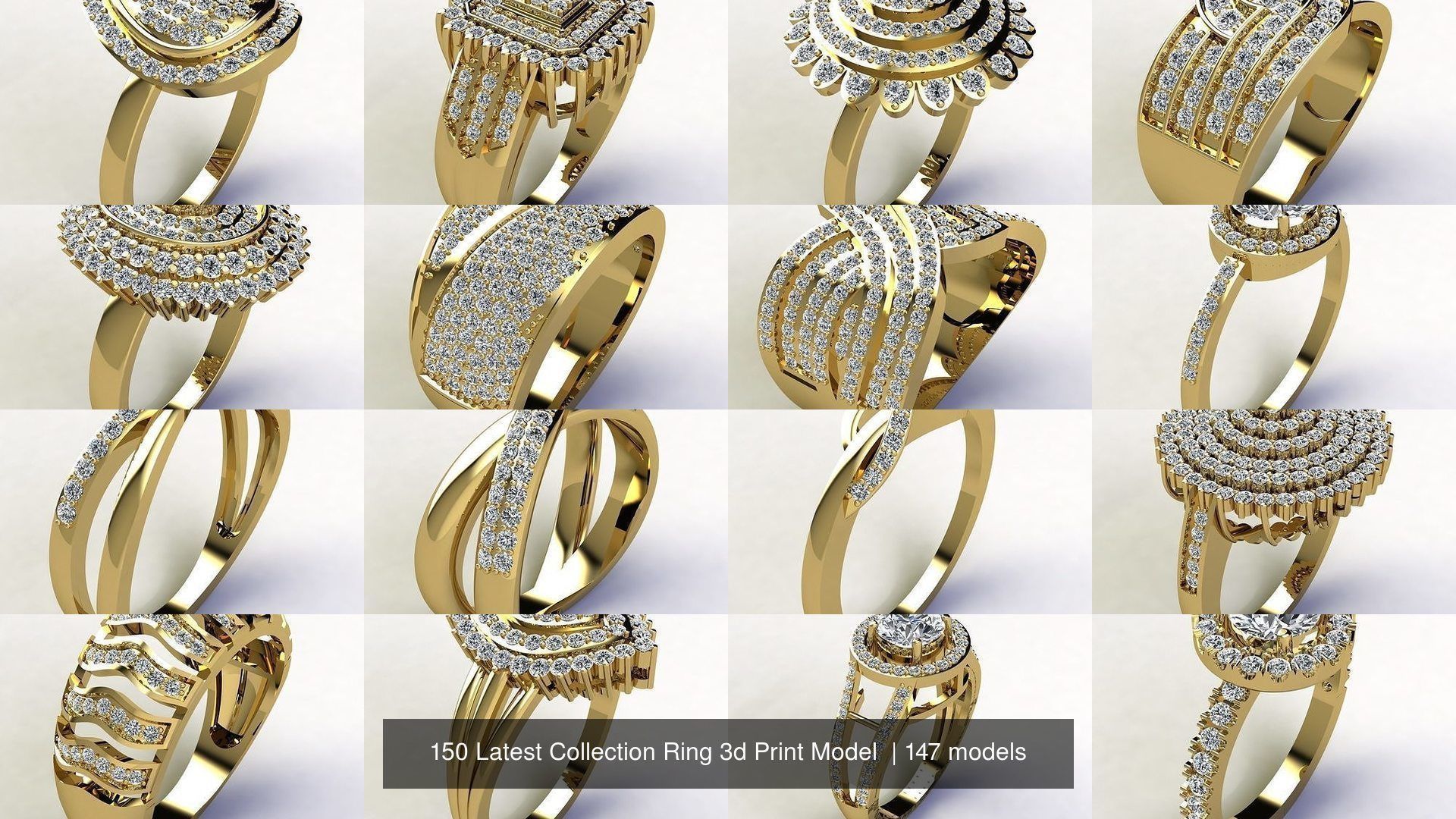 150 Latest Collection Ring 3d Print Model  _42