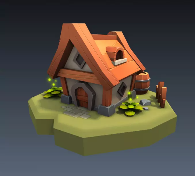 Pieci house Low-poly 3D model_0