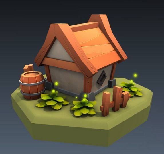 Pieci house Low-poly 3D model_1