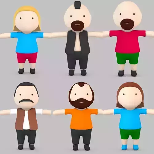 Lowpoly Characters cartoon girl