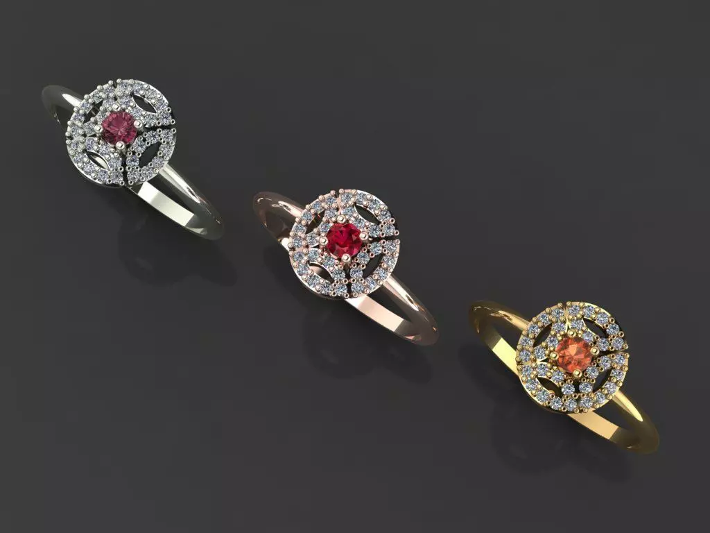 Gold Silver Ring 3d Print Model 3D print model 3D print model