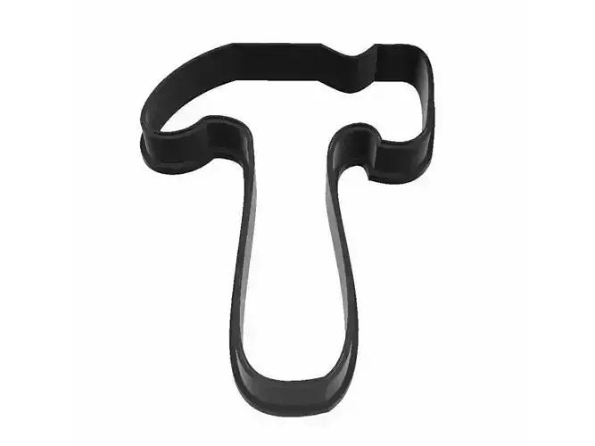 0175 Hammer 01 cookie cutter 3D print model