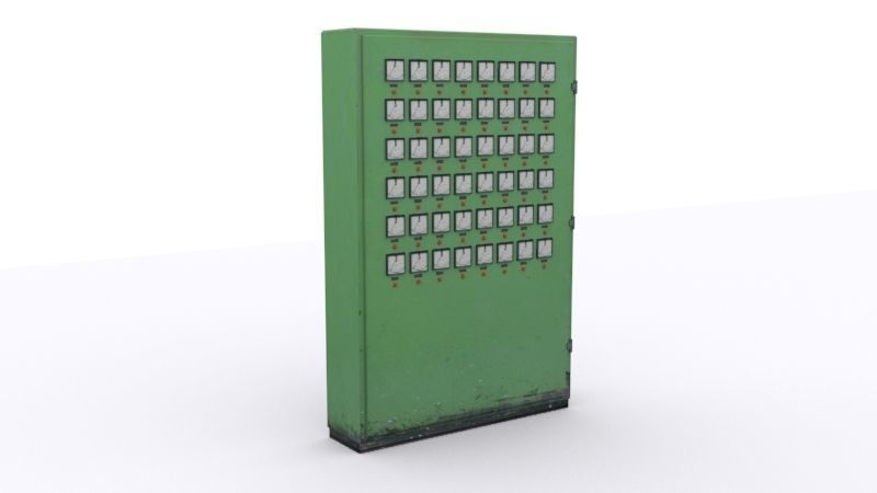 electrical panels Low-poly 3D model_1