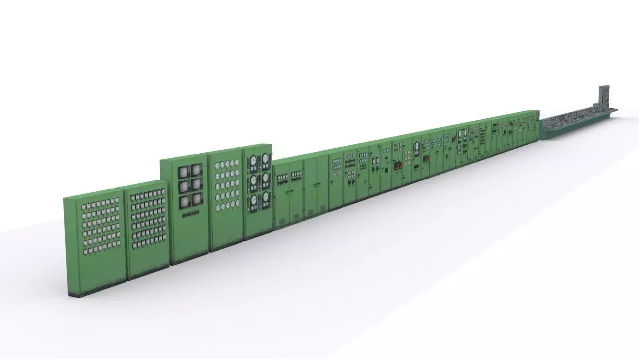electrical panels Low-poly 3D model_0