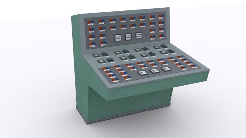 electrical panels Low-poly 3D model_37