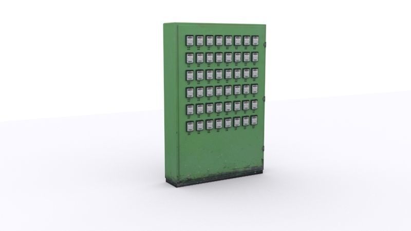 electrical panels Low-poly 3D model_2
