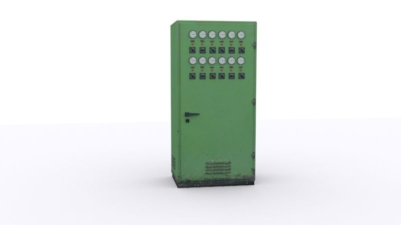 electrical panels Low-poly 3D model_32