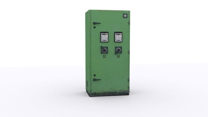electrical panels Low-poly 3D model_11