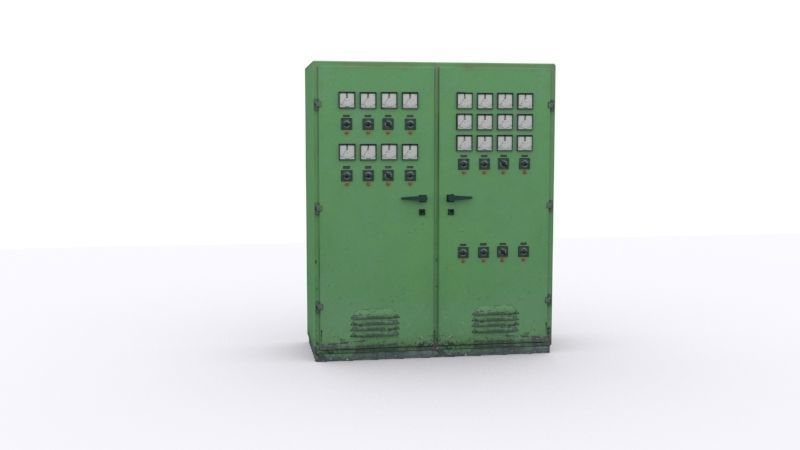 electrical panels Low-poly 3D model_20