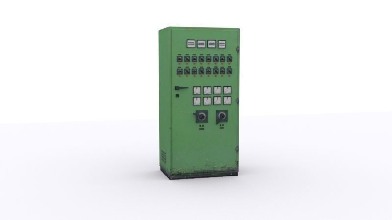 electrical panels Low-poly 3D model_9