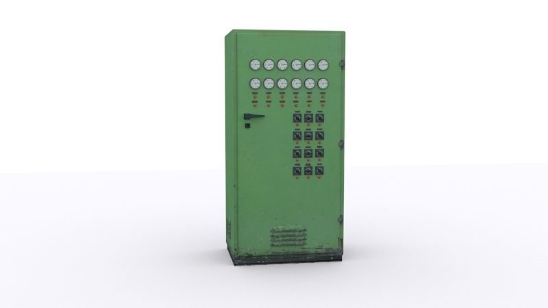electrical panels Low-poly 3D model_31