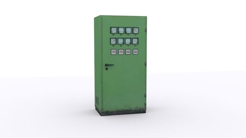 electrical panels Low-poly 3D model_8