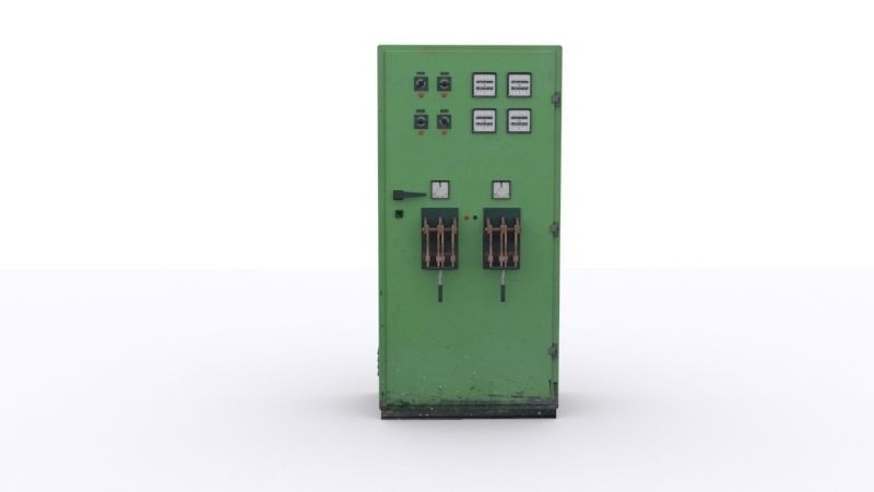 electrical panels Low-poly 3D model_13