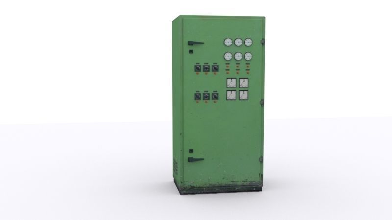 electrical panels Low-poly 3D model_29