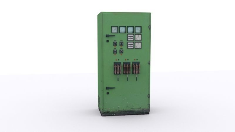 electrical panels Low-poly 3D model_16