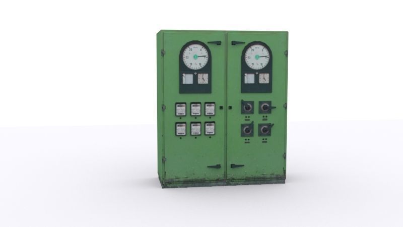 electrical panels Low-poly 3D model_19