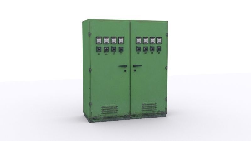 electrical panels Low-poly 3D model_6