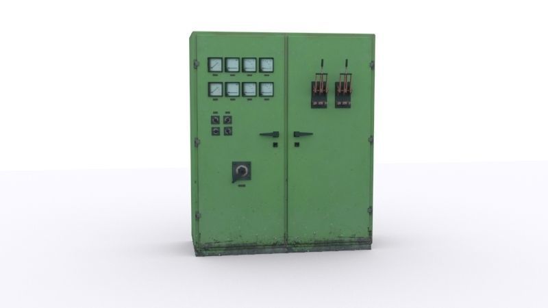 electrical panels Low-poly 3D model_18