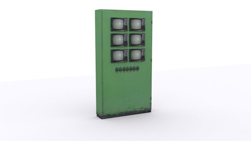 electrical panels Low-poly 3D model_3
