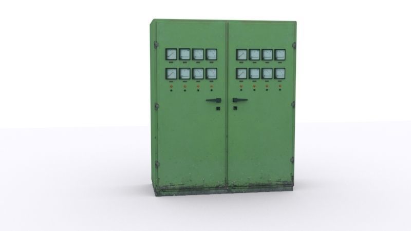 electrical panels Low-poly 3D model_17