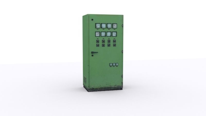 electrical panels Low-poly 3D model_10