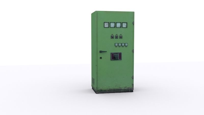 electrical panels Low-poly 3D model_12
