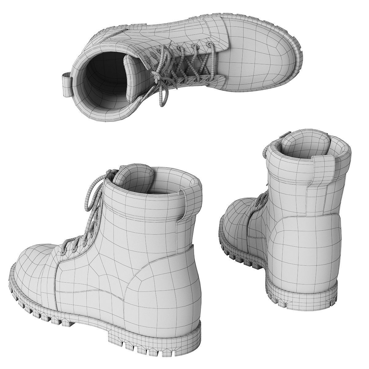 Leather Boots 3D model_6