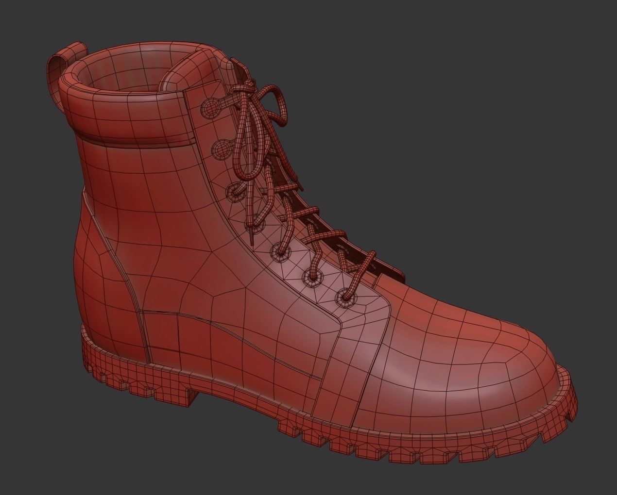 Leather Boots 3D model_3