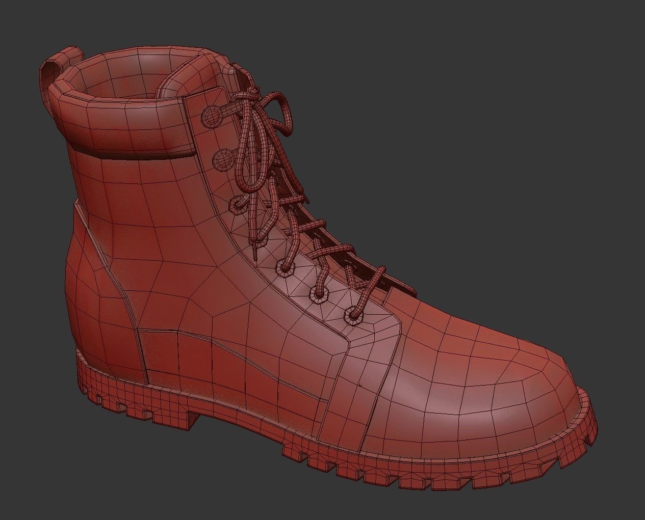 Leather Boots 3D model_2
