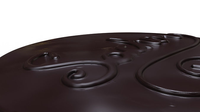 Sachertorte chocolate cake 3D model 7