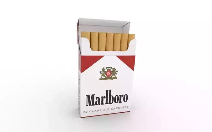 Marlboro Cigarette Box 3D model