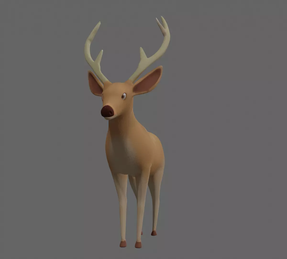Deer Rigged 3D model_0