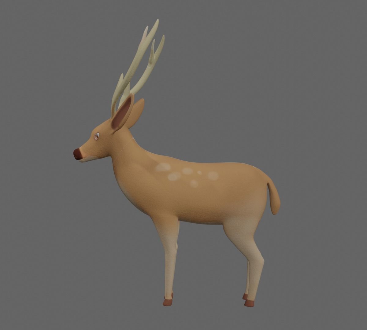 Deer Rigged 3D model_1