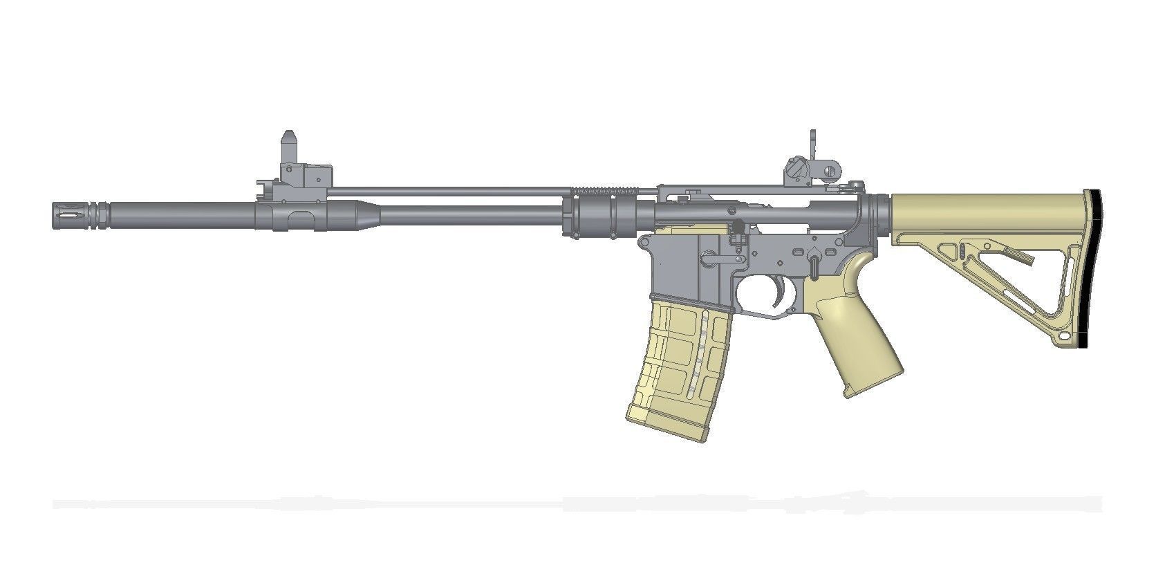 Barrett REC7 3D model_2