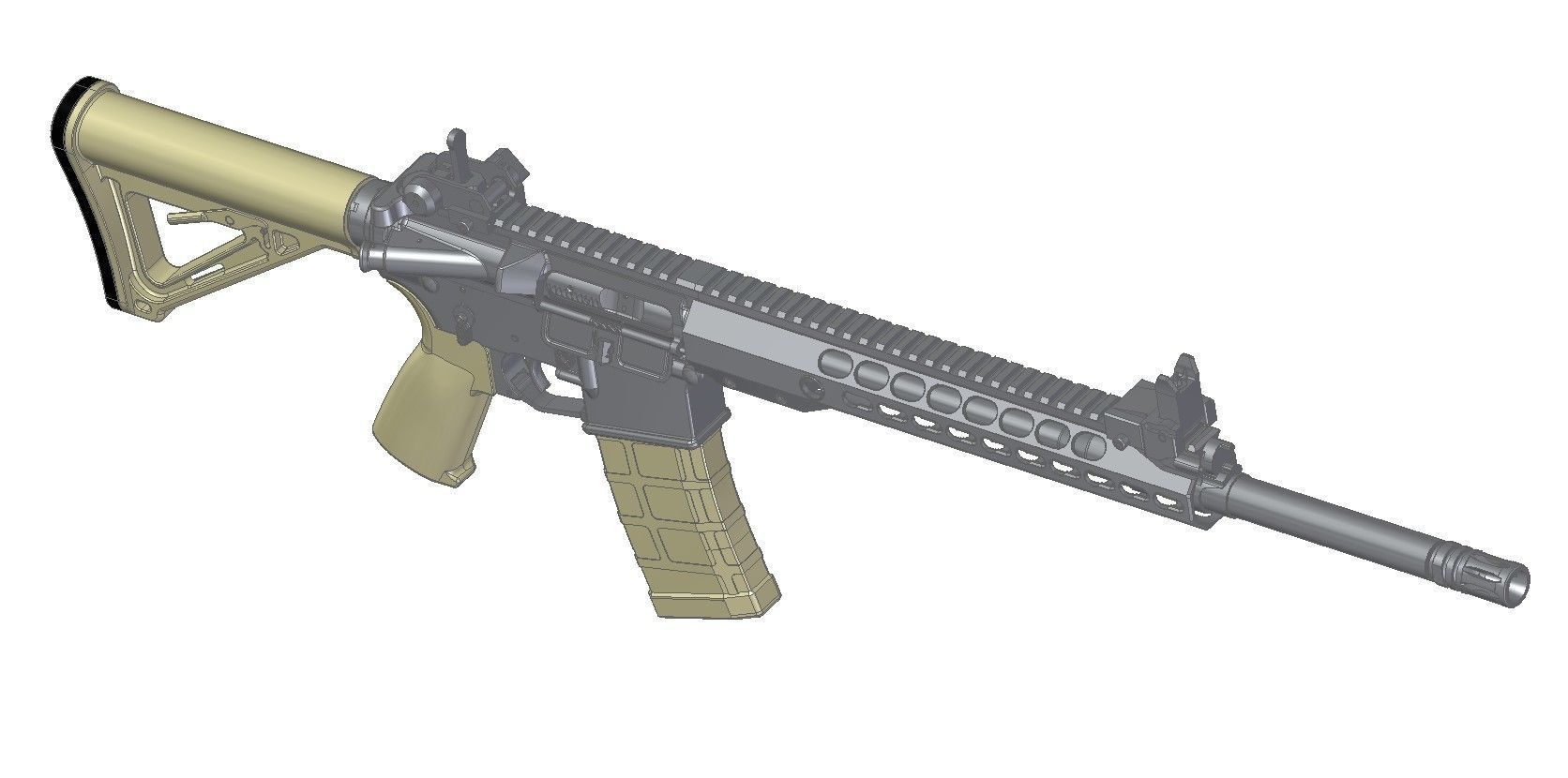 Barrett REC7 3D model_7