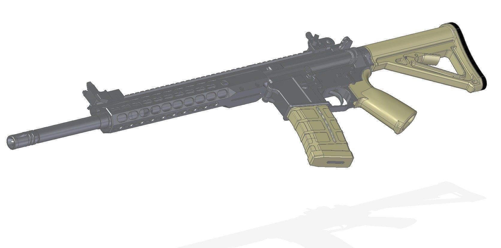 Barrett REC7 3D model_11