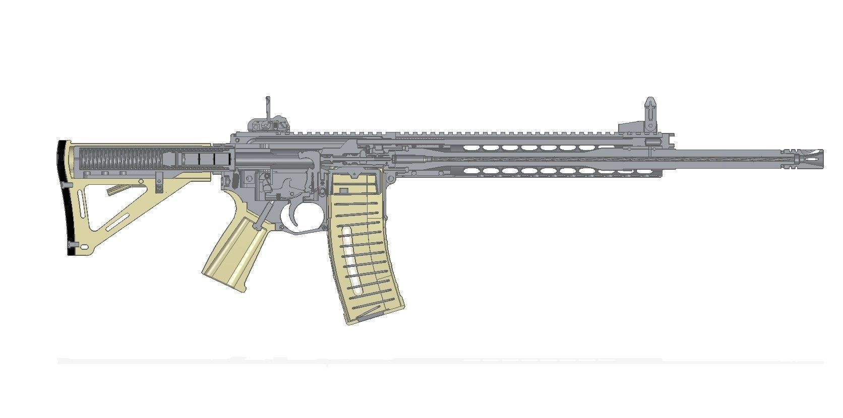 Barrett REC7 3D model_1